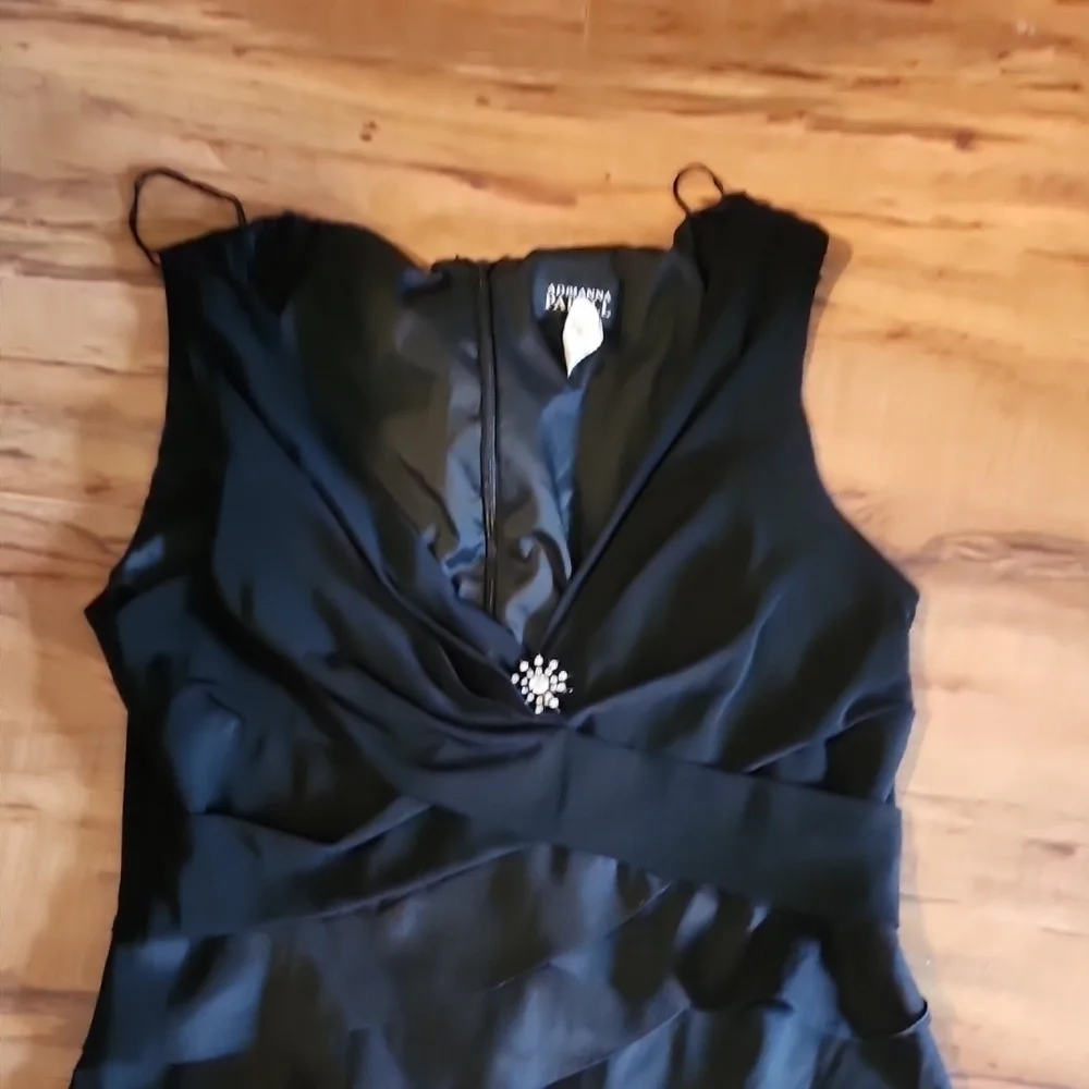 Adrianna Papell black sleeveless dress 8 - Picture 6 of 6